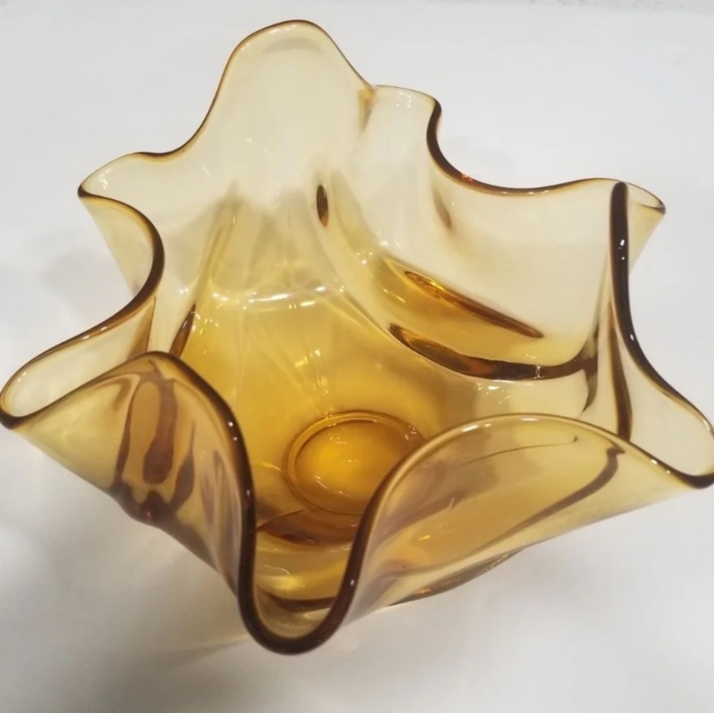 Vintage Viking Glass Flared Epic Drape Bowl 6806